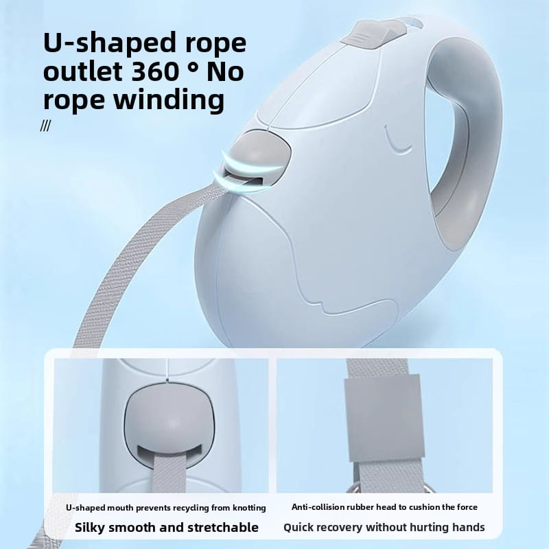 360° Tangle-Free Retractable Pet Leash - Anti-Jamming Smooth Walk System (For Cats & Dogs)
