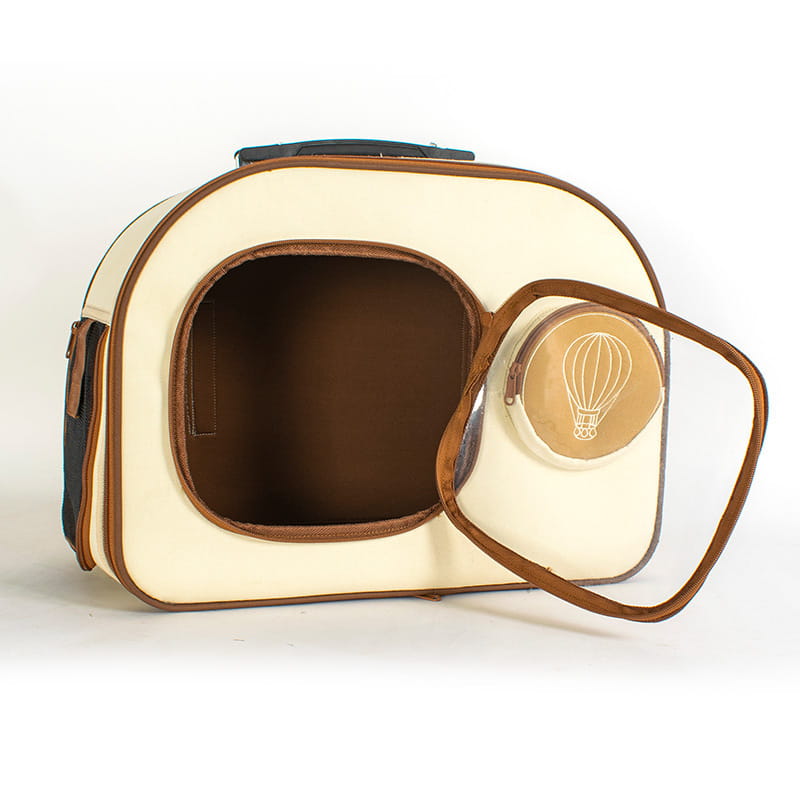 2-in-1 Canvas Pet Rolling Carrier & Backpack - Convertible Travel Trolley with Wheels (Up to 12.5kg)