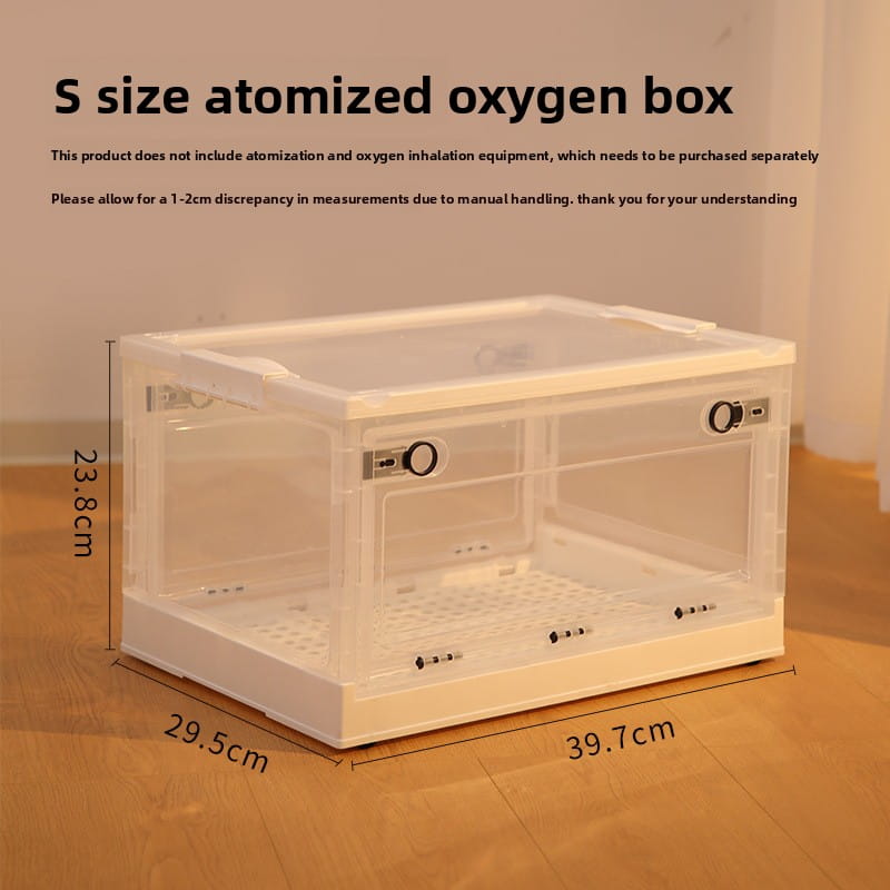 Foldable Pet Nebulizer Box & Oxygen Chamber - Transparent ICU Incubator for Cats & Dogs