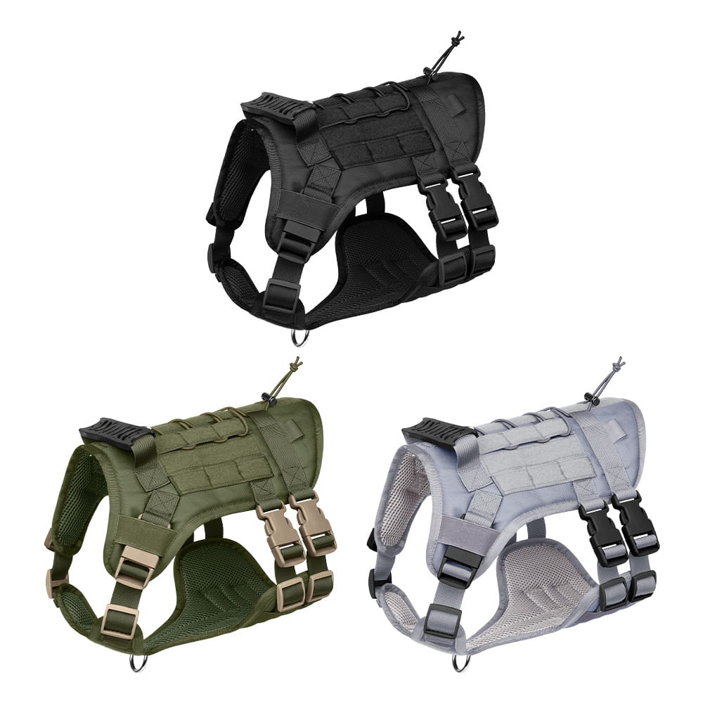 Adjustable Outdoor Dog Training Vest - Breathable Oxford Tactical Harness for Large Dogs (Hiking & Walking)