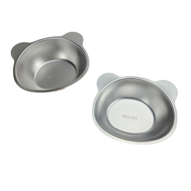 15° Tilted Stainless Steel Cat Bowl with Metal Stand - Elevated Neck Protection Feeder