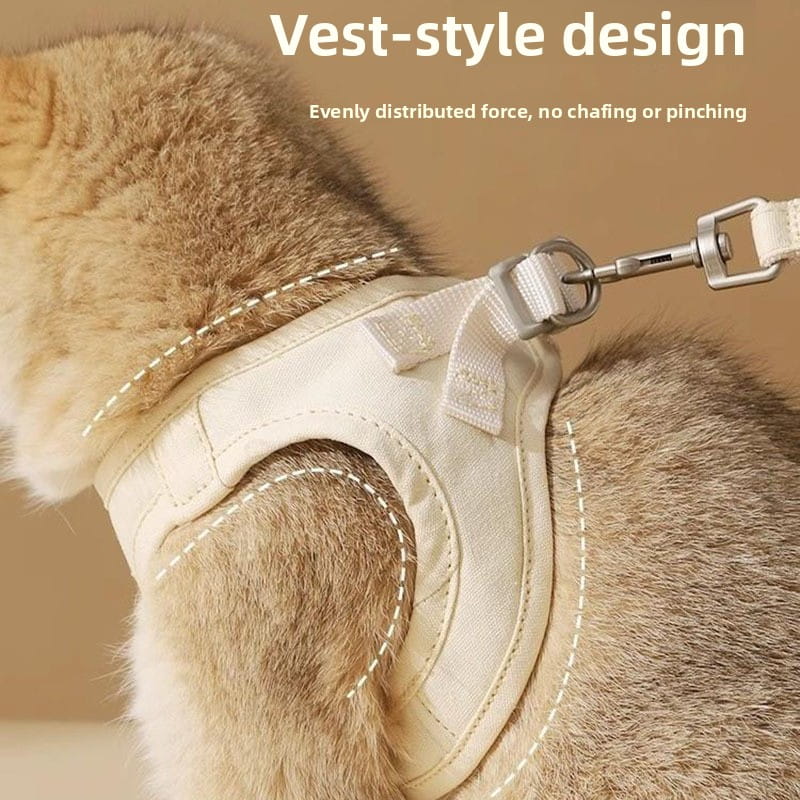 Cute Rabbit Embroidered Breathable Mesh Cat Harness & Leash Set - Escape Proof Vest (Limited Time Offer)