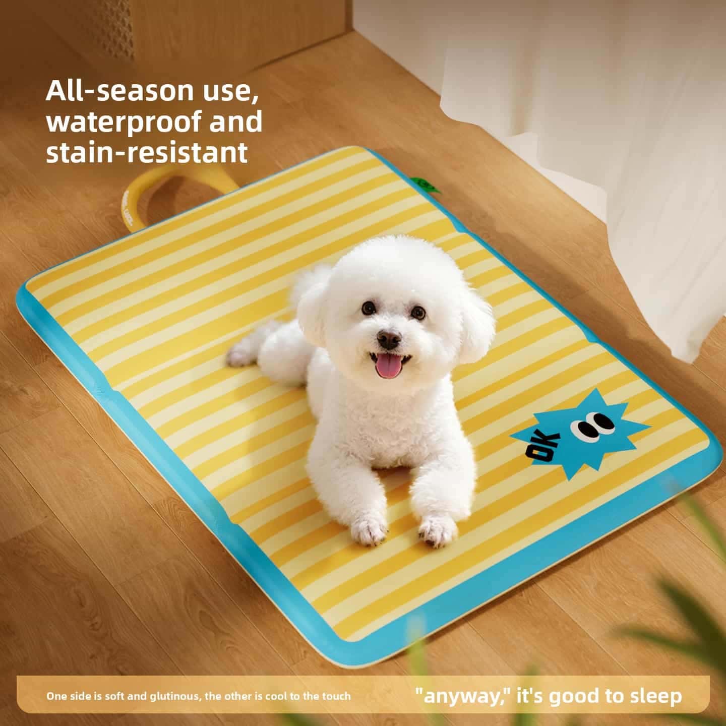 All-Season Foldable Pet Cushion - Moisture-Proof & Anti-Slip Mat for Indoor & Outdoor