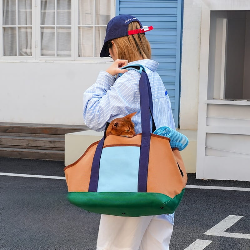 Canvas Pet Carrier Series - Sports Crossbody, Striped Tote, Sling & Car Seat Travel Bag