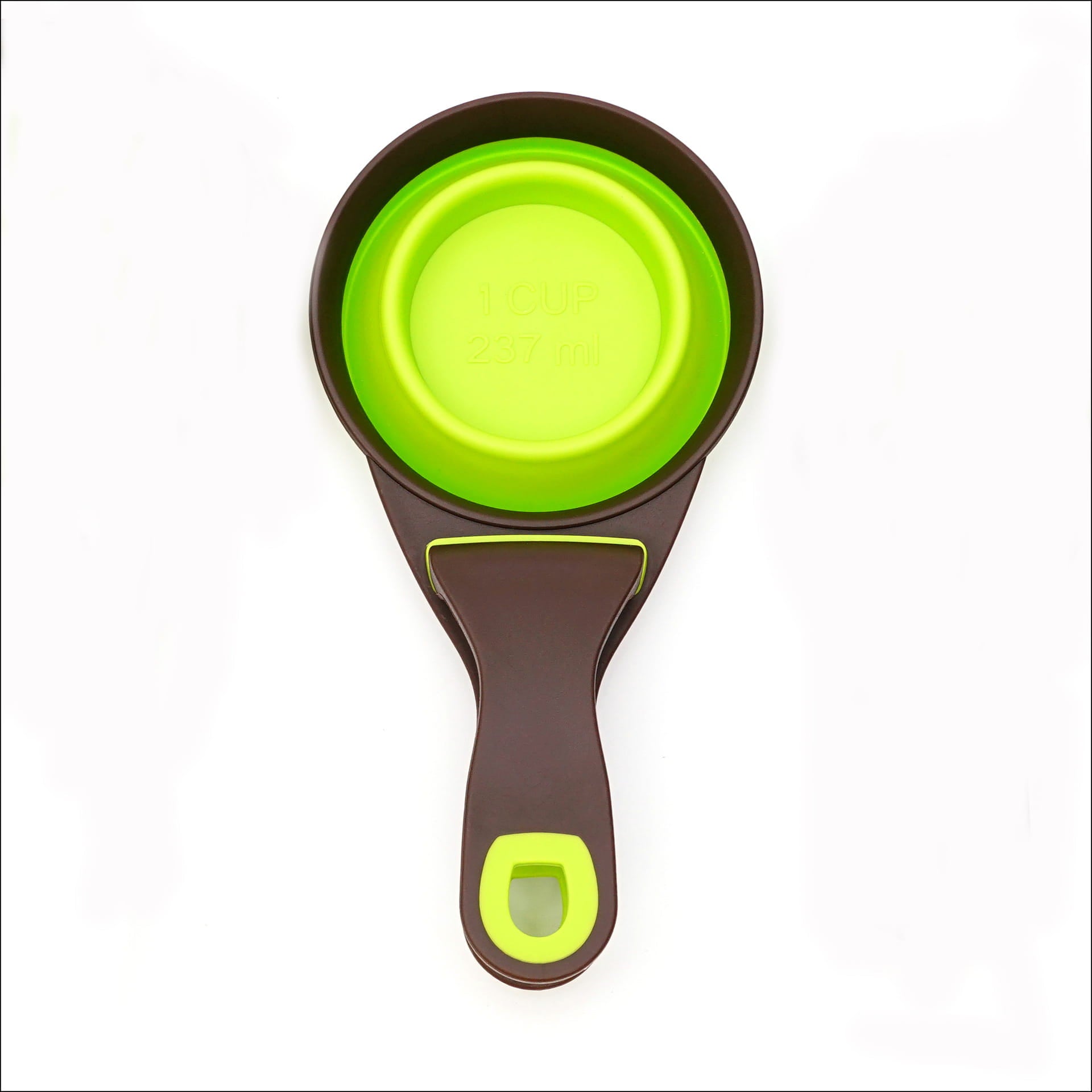 Wholesale Foldable Dog Feeding Shovel with Sealing Clip | Custom Logo OEM Silicone Food Scoop